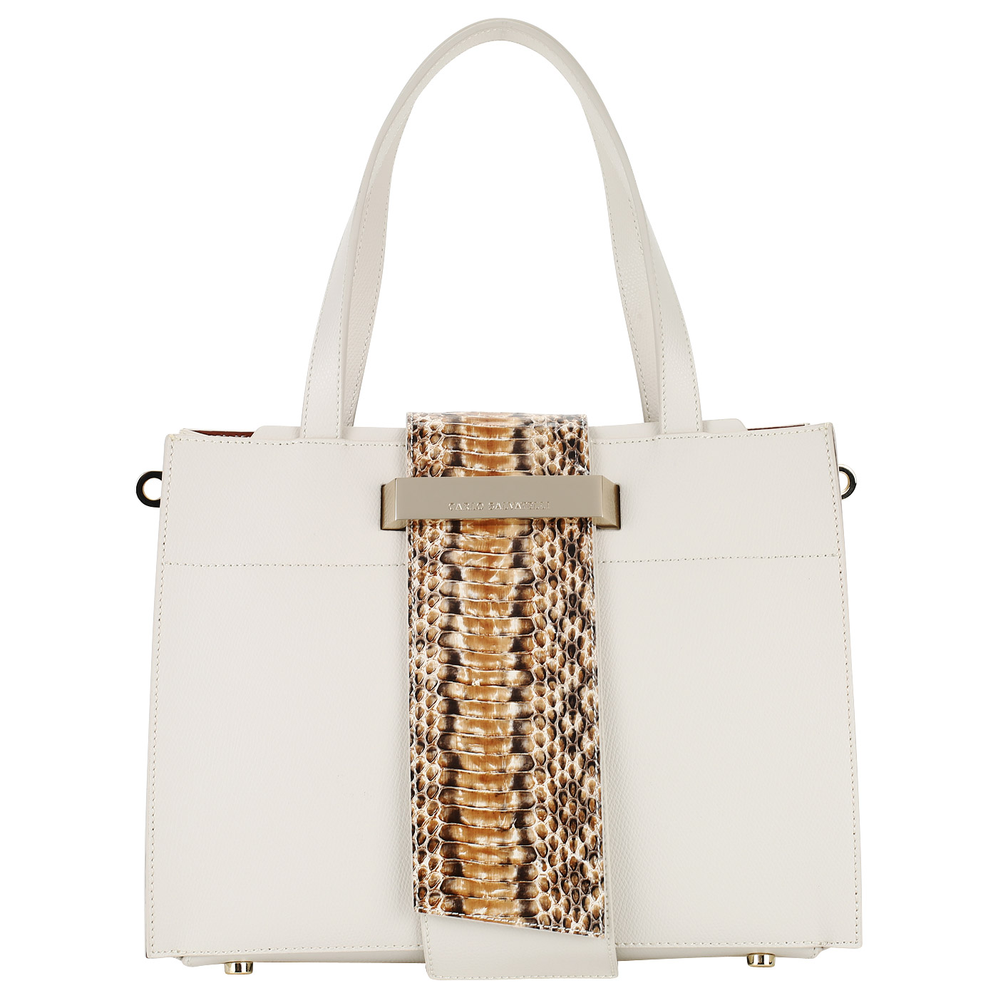 Carlo Salvatelli Кожаная сумка на магнитной кнопке