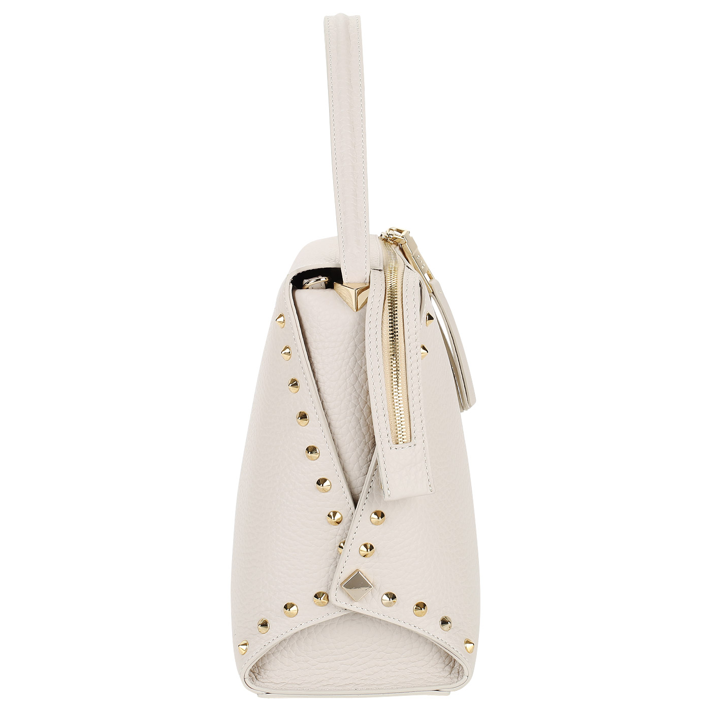 Женская кожаная сумка с клепками Carlo Salvatelli Barone