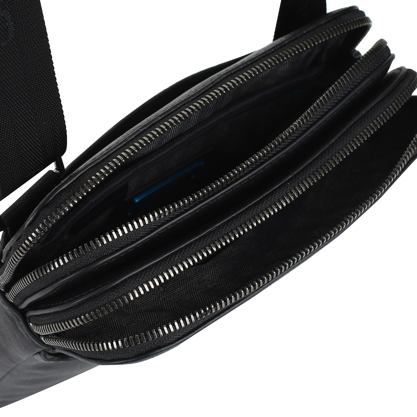 Кожаная сумка-планшет Piquadro Black square