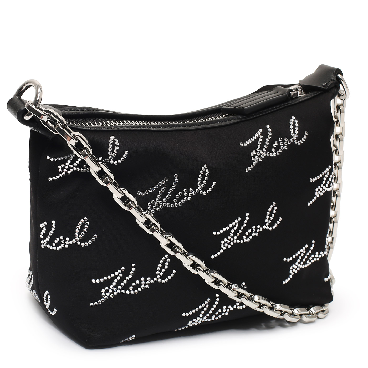 Сумка с цепочкой и стразами Karl Lagerfeld Signature