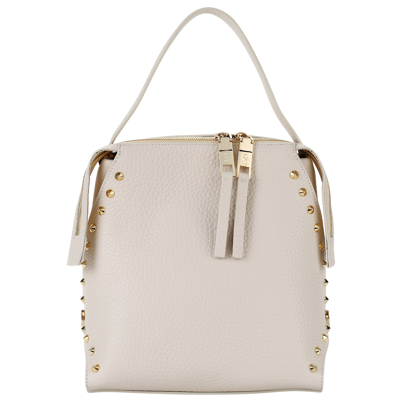 Carlo Salvatelli Женская кожаная сумка с клепками