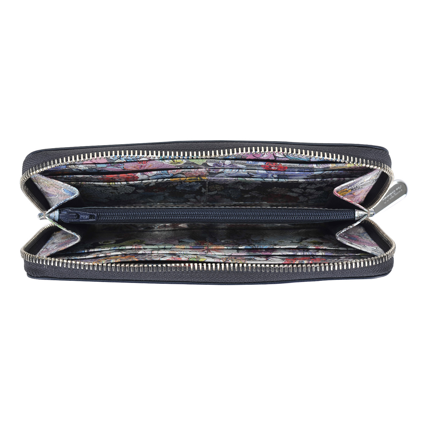 Кожаное портмоне на молнии Aurelli Luna fiore